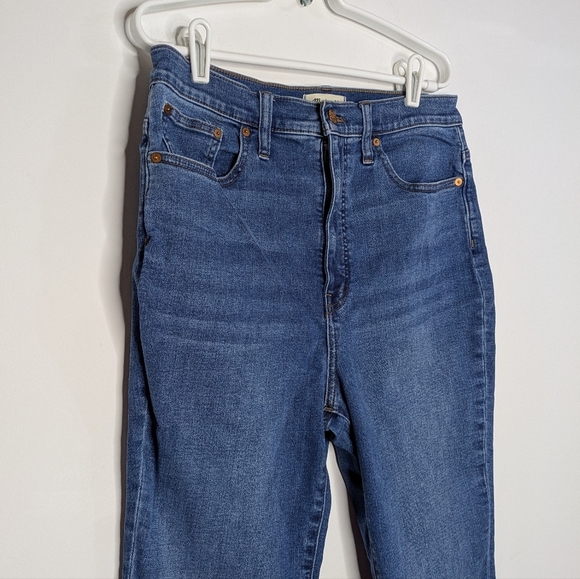 Madewell Medium Wash Blue Denim Skinny Flare Jean 31T - Picture 6 of 15